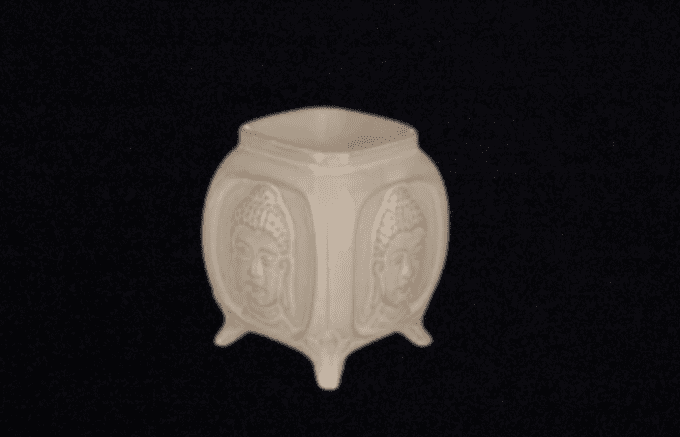 Le brûleur - Bouddha blanc effet vieilli