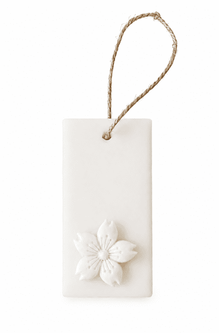 La suspension rectangle - Fleur de coton 